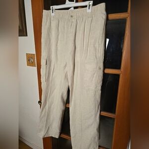 Caribbean Linen Beige Cargo Pants 38x30